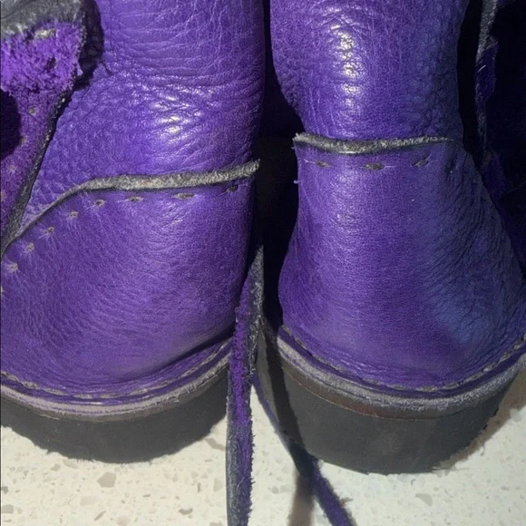 Vibram Deep Purple Leather Footwear